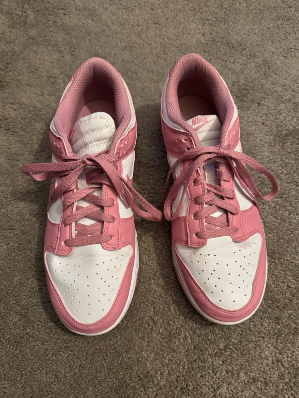 Nike Women’s Pink and White Low-Top Sneakers